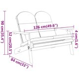  Vrtna klupa Adirondack s jastucima 126 cm masivno drvo bagrema | Eponuda.ba