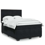 vidaXL Krevet s oprugama i madracem crni 140 x 190 cm baršunasti | shoptok.hr