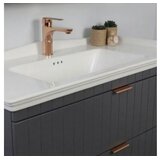 Hanah home Kupatilski ormarić sa umivaonikom i ogledalom (2 komada) Noble 100 Argento | Eponuda.com