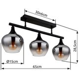 Globo 15548-3D1 - Stropni luster MAXY 3xE27/40W/230V crni | Eponuda.com