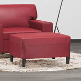  The Living Store Stolček za noge vinsko rdeč 70x55x41 cm umetno usnje - Stolček Za Noge, (21482252) | Shoptok.si