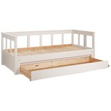 Vipack Bela otroška postelja iz masivnega bora z dodatnim ležiščem in prostorom za shranjevanje 90x200 cm PINO – | Shoptok.si