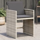 Maison Chic Vrtni stoli - Stol za vrt z blazinami 4 kosi svetlo siv poli ratan JS2297, (21876225) | Shoptok.si