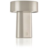 Zone Sivo-bež plastična LED stolna lampa (visina 18 cm) Oblong – u