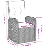 3-dijelni vrtni blagovaonski set s jastucima crni | shoptok.hr