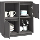  Komoda sivi 74x35x80 cm od masivne borovine | shoptok.hr