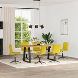 Furnova Jedilni stoli 6 kosov rumen žamet, (21929423) | Shoptok.si