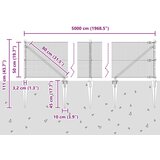 vidaXL Ograja z varjeno žico s 13 klinami Siva 0,5 x 50 m Jeklo | Shoptok.si