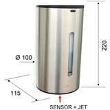 Sapho Automatski dozator sapuna od nehrđajućeg čelika u mat srebrnoj boji 650 ml – | shoptok.hr