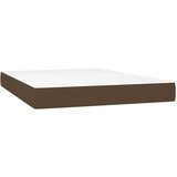  Box spring postelja z vzmetnico temno rjava 140x200 cm blago, (20896200) | Shoptok.si