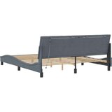 vidaXL Posteljni okvir z LED lučkami temno siv 180x200 cm žamet | Shoptok.si