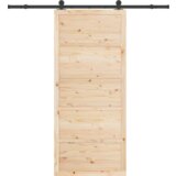 vidaXL Drsna vrata Rjava 80 x 208 cm Trdna borovina | Shoptok.si