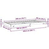  Konstrukcija postelje Voskast rjav 90 x 200 cm, (5000121485) | Shoptok.si