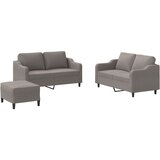  3-dijelni set sofa s jastucima smeđesivi od tkanine | shoptok.hr