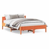 Maison Chic Posteljni okvir - Dvoposteljna postelja - Zakonska postelja brez vzmetnice voščeno rjava 140x200 cm trdna borovina-J2877, (21763536) | Shoptok.si