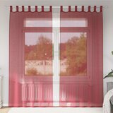 vidaXL Voile zavese z rod žepi 2 kosa vinsko rdeča | Shoptok.si