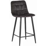 LABEL51 Antracitno sive baršunaste barske stolice u setu 2 kom 94 cm Jelt –