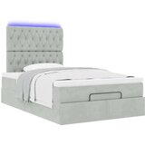 vidaXL okvir za krevet s madracima svjetlosivi 120x190 cm baršunasti | shoptok.hr