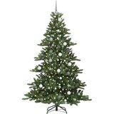vidaXL Umjetno božićno drvce s nogom s 300 LED dioda Zelena 210 cm PVC | shoptok.hr
