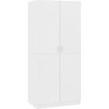 Furnova Garderobna omara bela 80x52x180 cm iverna plošča, (21930189) | Shoptok.si