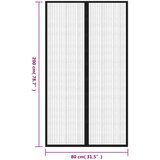  Zastori protiv insekata 2 kom s magnetima 200 x 80 cm crni | shoptok.hr