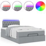  Otomanski krevet s madracem svijetlosivi 120x200 cm tkanine | shoptok.hr