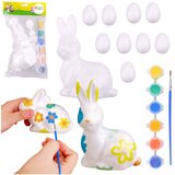  Easter Set Styrofoam Eggs 9pcs Bunny Figurine Paints | shoptok.hr