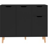  Komoda crna 90 x 30 x 72 cm od konstruiranog drva | shoptok.hr