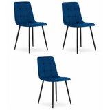 Brandless Stol KARA - mornarsko modri žamet x 3, (22030500) | Shoptok.si