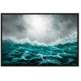  Slika - Restless Ocean (1 Part) Wide 90x60 U crnom drvenom okviru | shoptok.hr