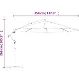  Previsni Senčnik 3,5 m Zelene Barve, (20609745) | Shoptok.si