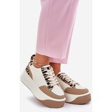 Boto Women's Sneakers on Massive Platform Zebra Beige Tamorniel | Shoptok.si
