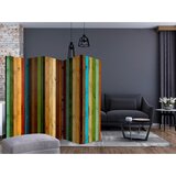 Artgeist Paravan - Wooden rainbow II 225x172 Jednostrani Slike