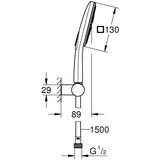 Grohe 26588000 Rainshower SmartActive Cube 130 tuš set brez armature 3 funkcije | Shoptok.si