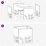  Vrtna saksija Bijela 50 x 50 x 49 cm Čelična vrata - Bijela 50 x 50 x 49 cm 1 | shoptok.hr