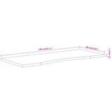  Ploča za radni stol 140x60x2,5 cm pravokutna od drva bagrema | shoptok.hr