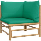  Kutna vrtna sofa od bambusa sa zelenim jastucima | shoptok.hr