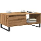 vidaXL Klubska mizica artisan hrast 90x50x36,5 cm inženirski les | Shoptok.si