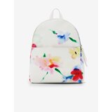 Desigual Women's White Floral Backpack Liquidflower Mombasa Mini - Women | shoptok.hr