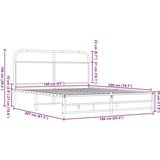  Okvir kreveta bez madraca smeđa boja hrasta 150x200 cm drveni | shoptok.hr