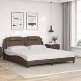  Okvir kreveta Viana s LED-om bez madraca smeđi 180x200 cm | shoptok.hr