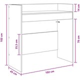 Dj stol Staro drvo 102 x 45 x 102 cm Konstruirano drvo | shoptok.hr