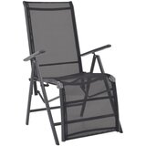 vidaXL Nastavljiv stol aluminij in tekstilen črn - - črna - 10.4 - 2025-vidaXL-Uvoz_4 | Shoptok.si