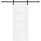  Klizna vrata Bijela i crna 83 x 202 cm Masivna borovina | Eponuda.ba