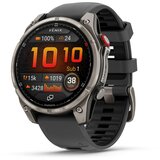 Garmin multisport GPS sat fēnix 8 Pro 47 mm AMOLED Sapphire, titanij, grafitno/crni silikonski remen | shoptok.hr