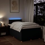  Krevet box spring s madracem crni 120 x 190 cm od tkanine | shoptok.hr