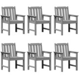  Vrtna stolica 6 pcs Svijetlo siva 65.5 x 59 x 88 cm Polietilen | Eponuda.com