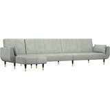  Kutna garnitura na razvlačenje svjetlosiva 275x140x70 cm baršun | shoptok.hr