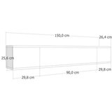 Hanah home TV polica Parla Anthracite