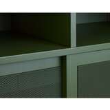 Unique Furniture Tamno zeleni metalni ormarić s kliznim vratima 90x140x40 cm Veep – | shoptok.hr